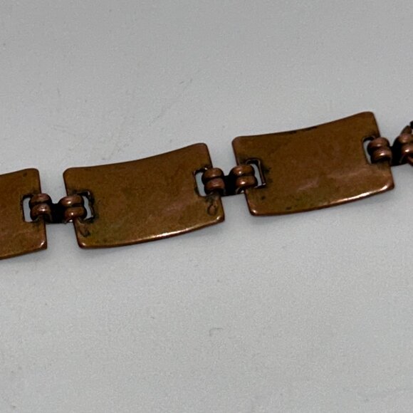 Vintage Copper Thunderbird Panel Link Bracelet With Replacement Clasp Tribal - Picture 10 of 15